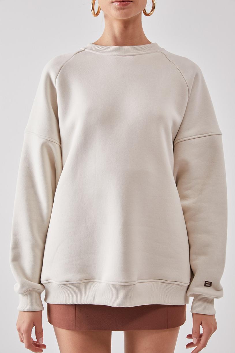 Cream Raglan Sleeve Sweatshirt