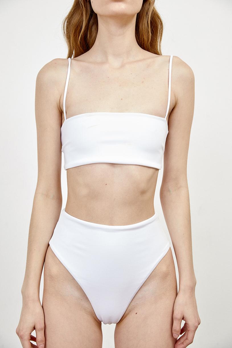 White High Waist Bikini Slip