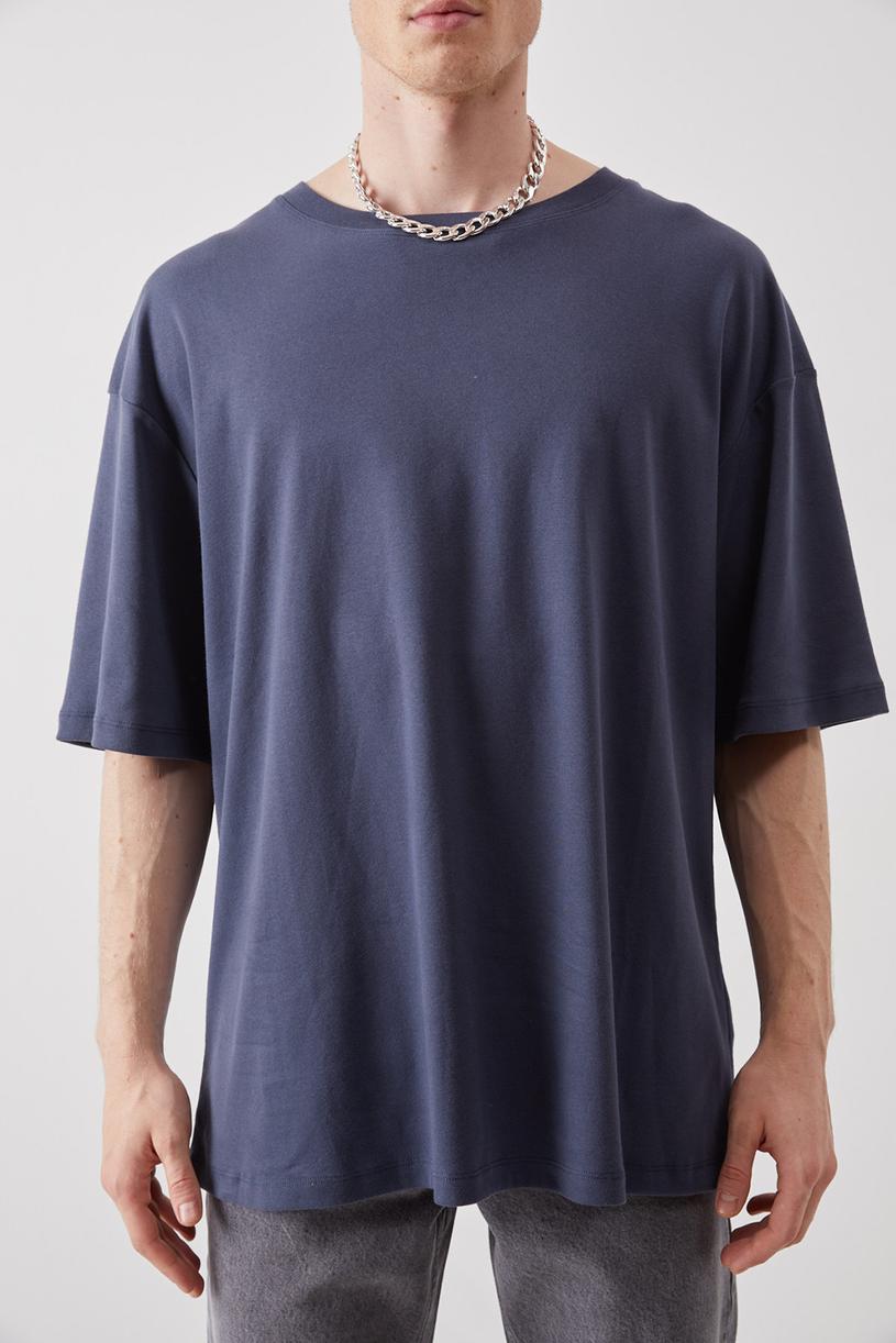Lacivert Oversize Loose T-shirt