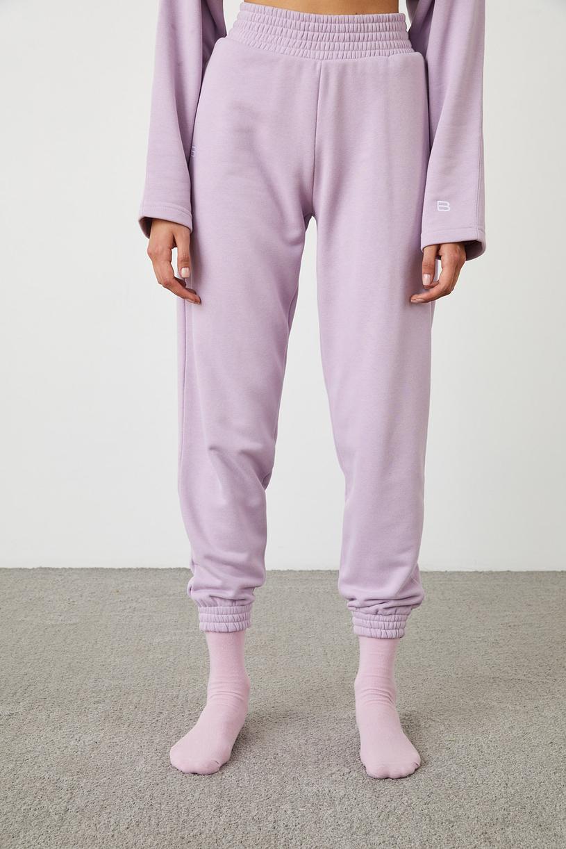 lilac Jogging Pants With Thic Rubber