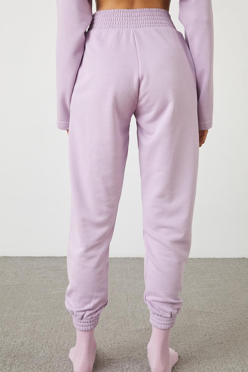 lilac Jogging Pants With Thic Rubber