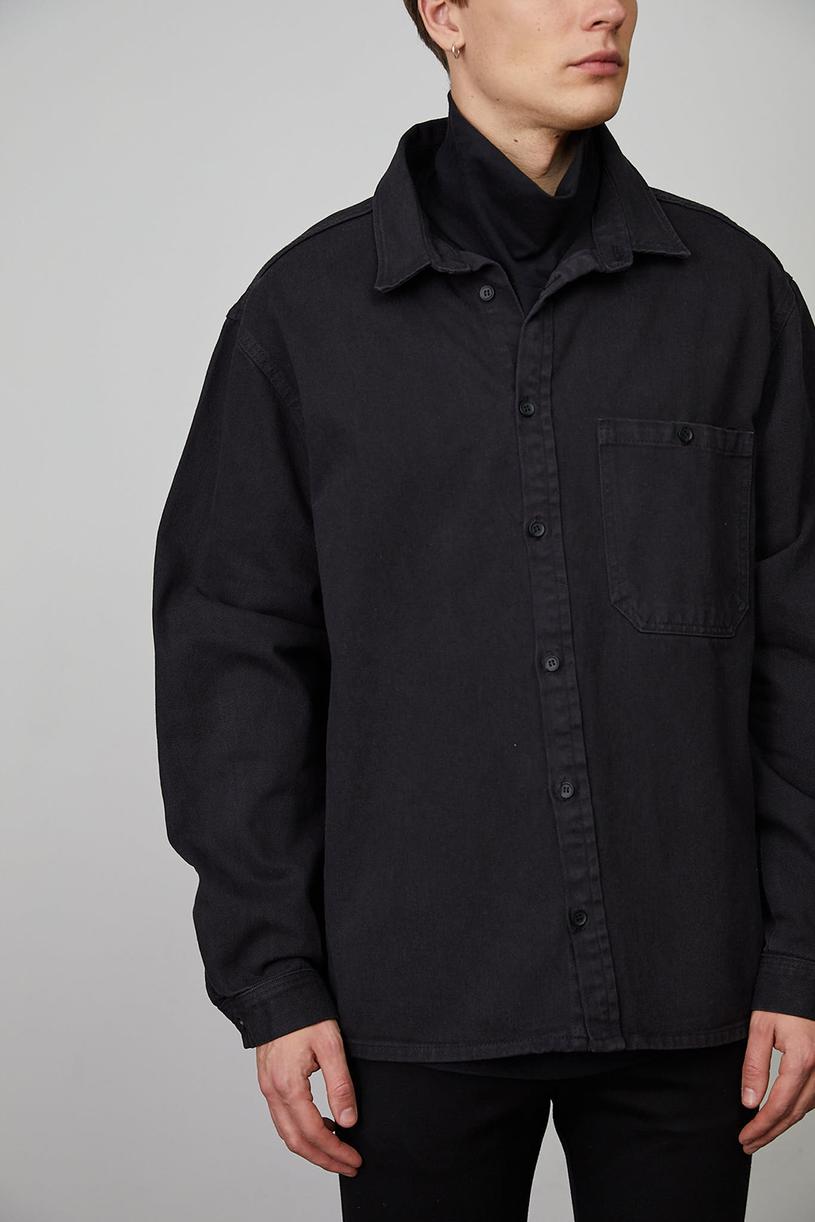 Siyah Oversize Gömlek Ceket