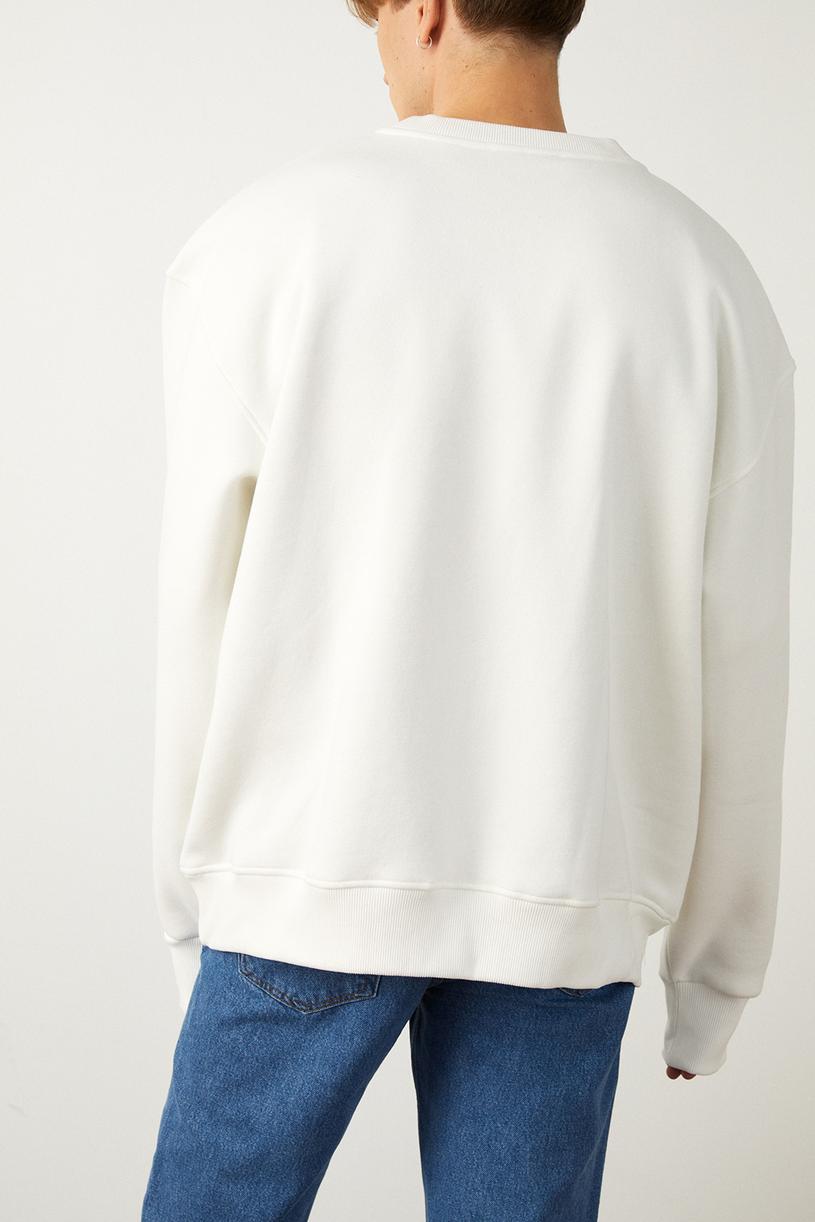 Beyaz Oversize Sweatshirt