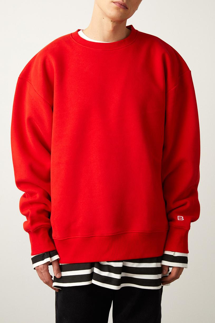 Kırmızı Oversize Sweatshirt