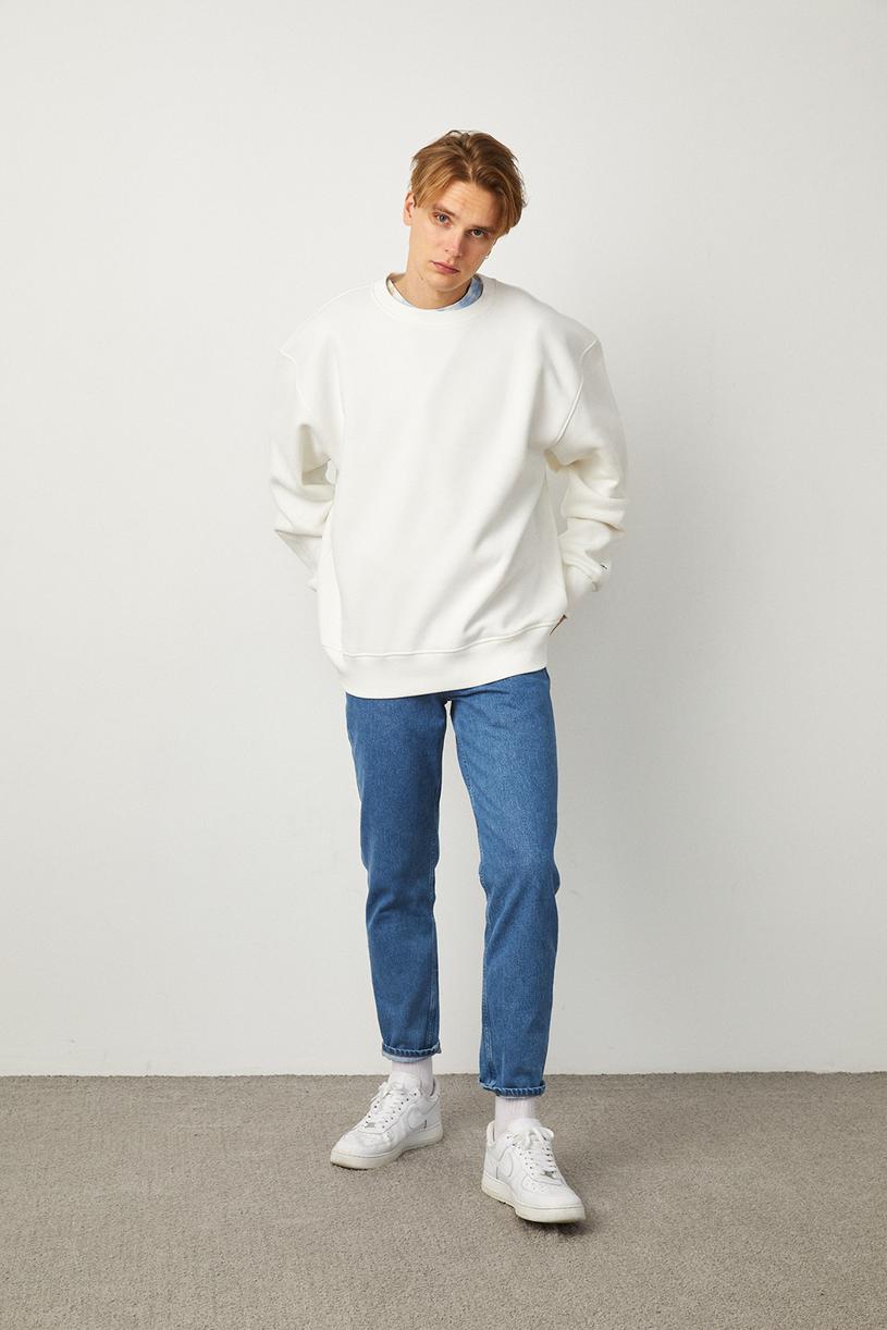 Beyaz Oversize Sweatshirt