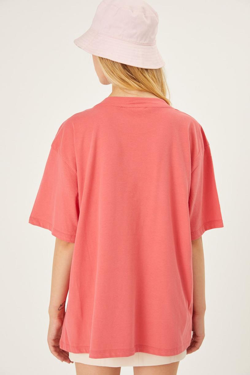 Pink Oversize Basic Tshirt