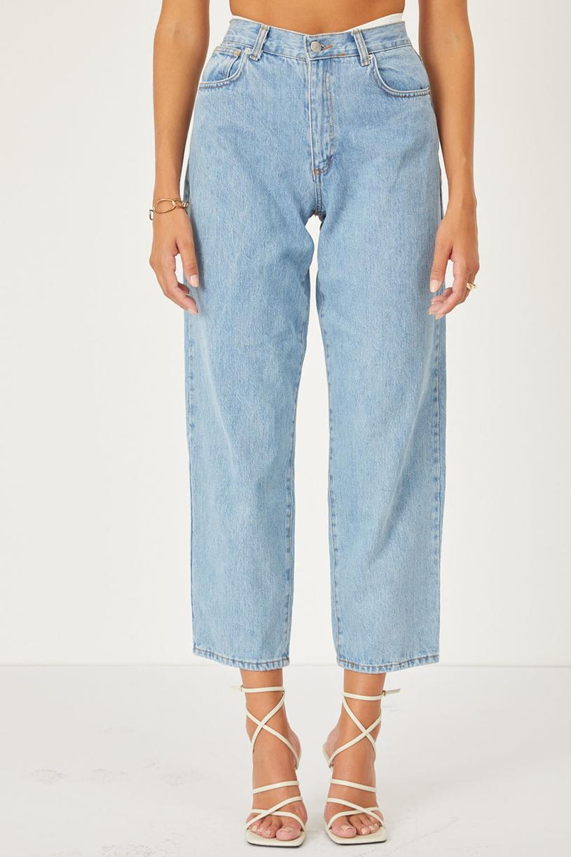 Blue Wide Leg Relaxed Fit Jean