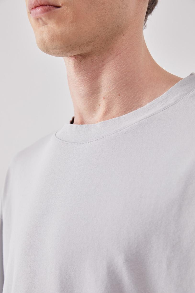Taş Rengi Soluk Efektli Basic T-shirt