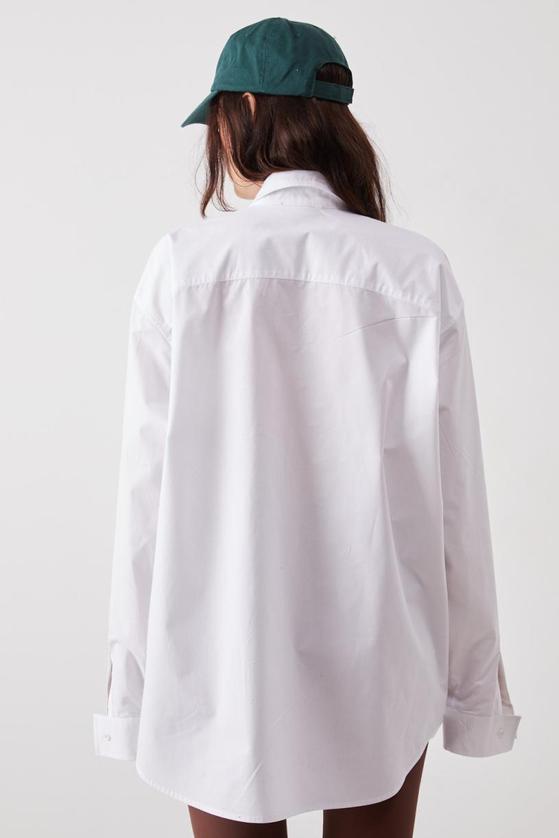 White Poplin Oversize Shirt