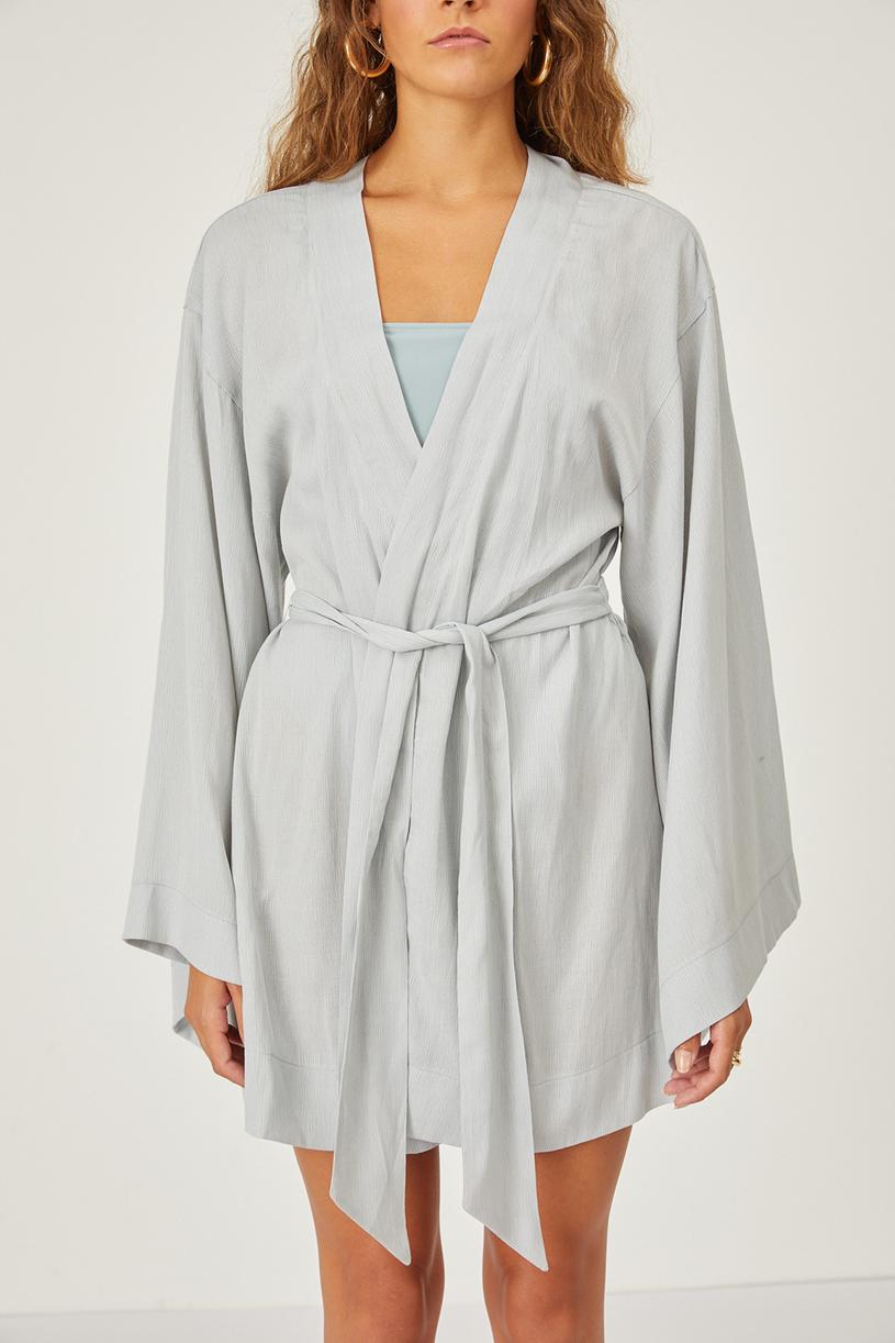 Grey Short Kimono