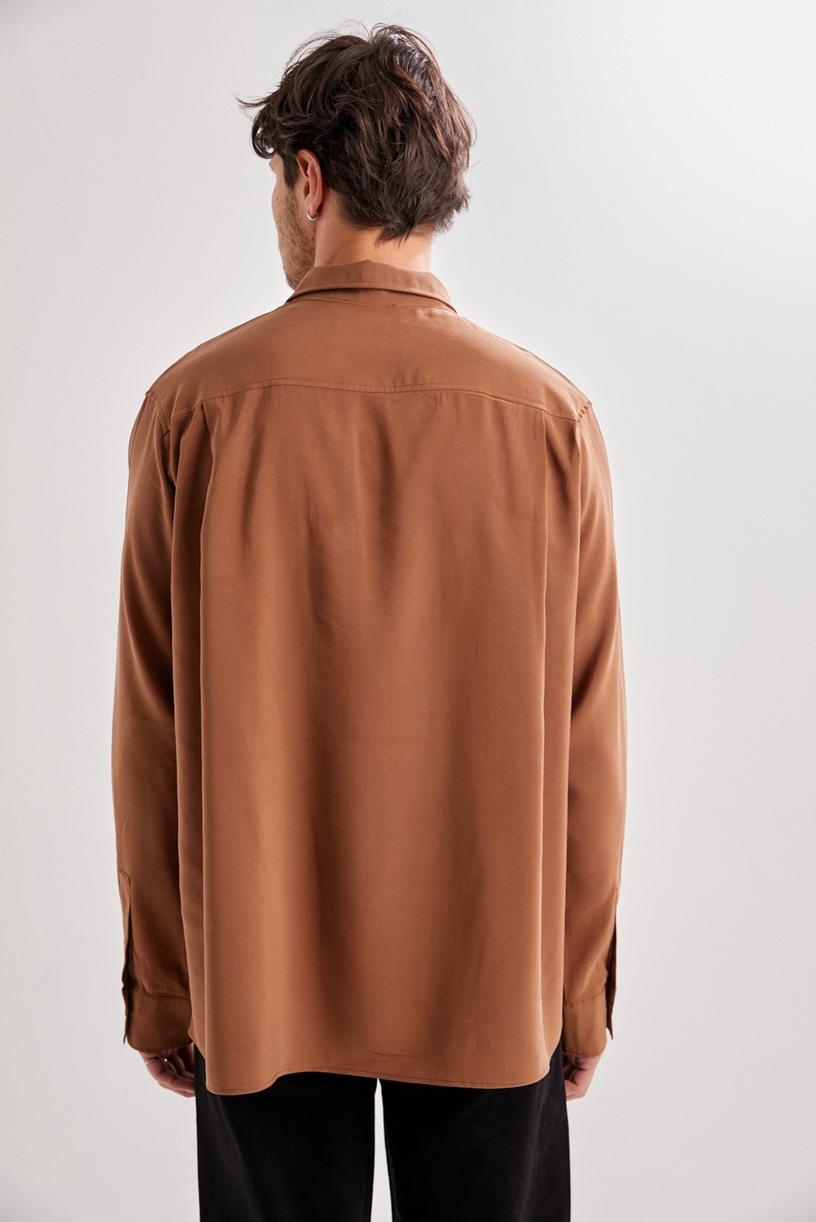 Brown Oversize Modal Shirt