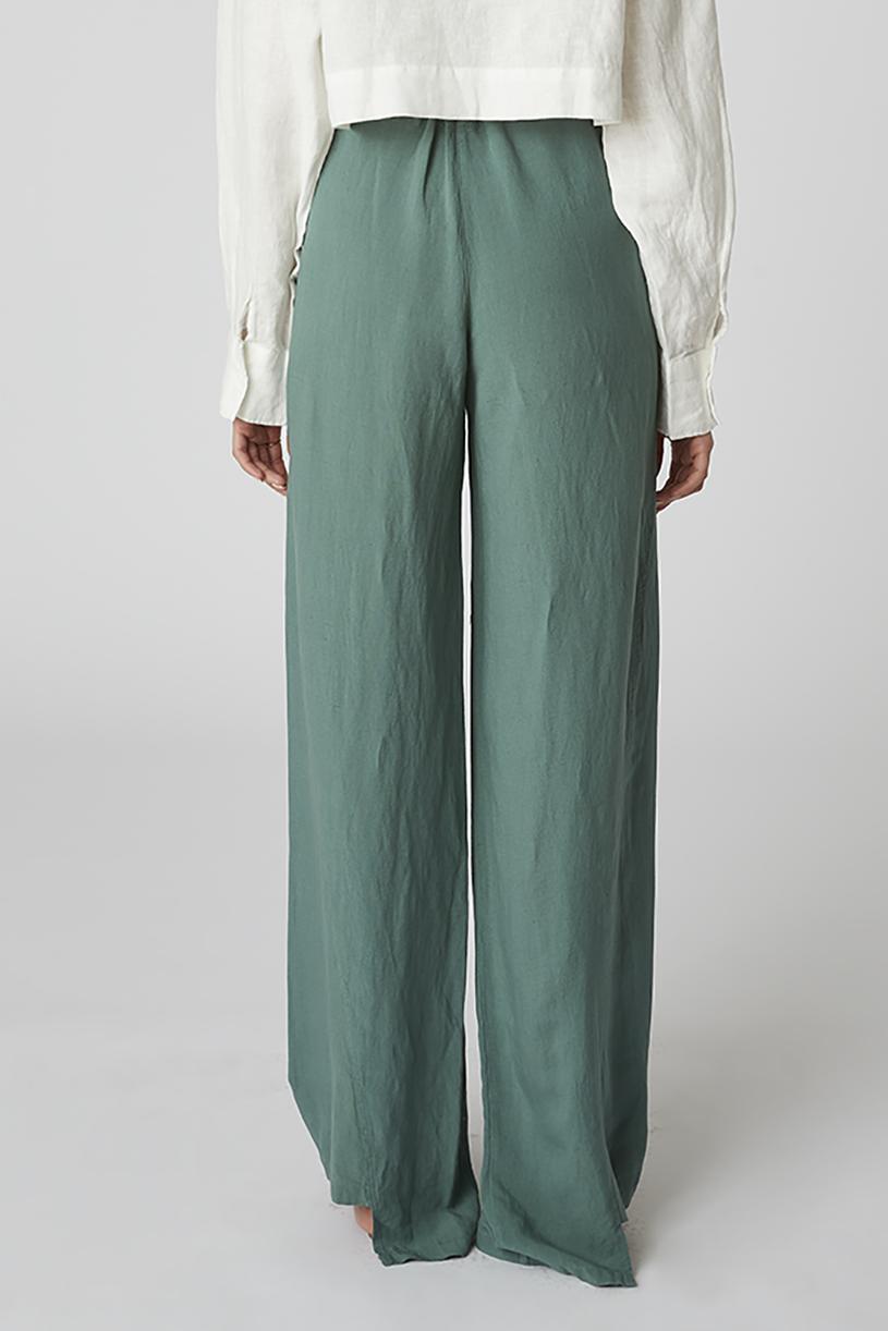Khaki Asymmetric Bohemian Pants