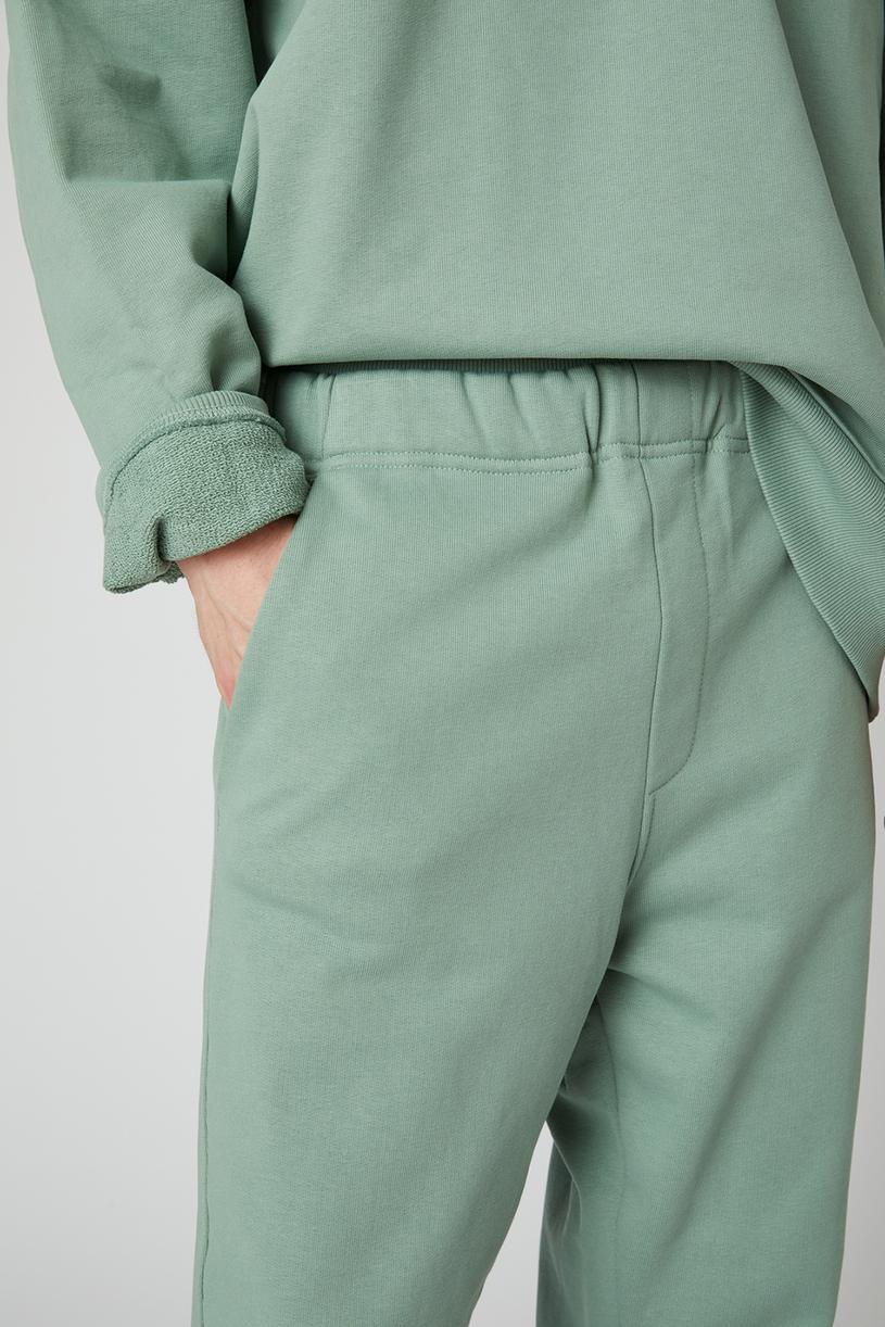 Mint Yeşili Örme Havuç Pantolon