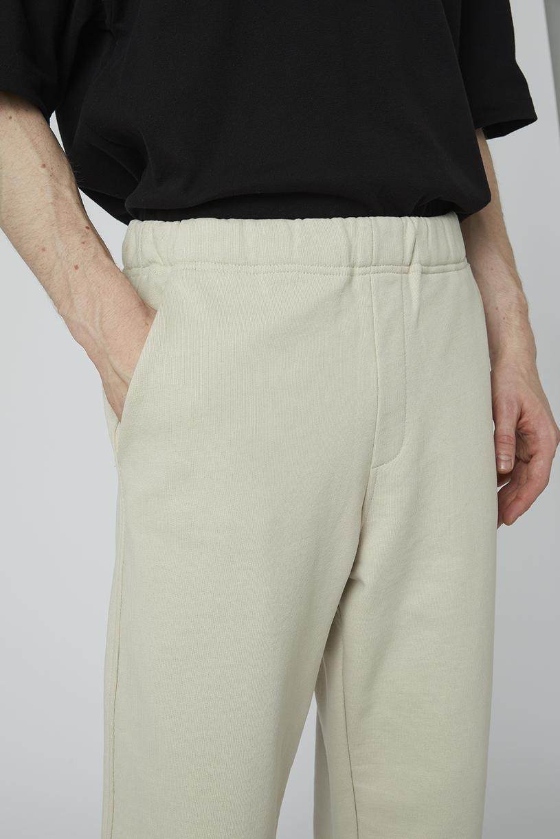 Beige Knitted Cigaratte Pants