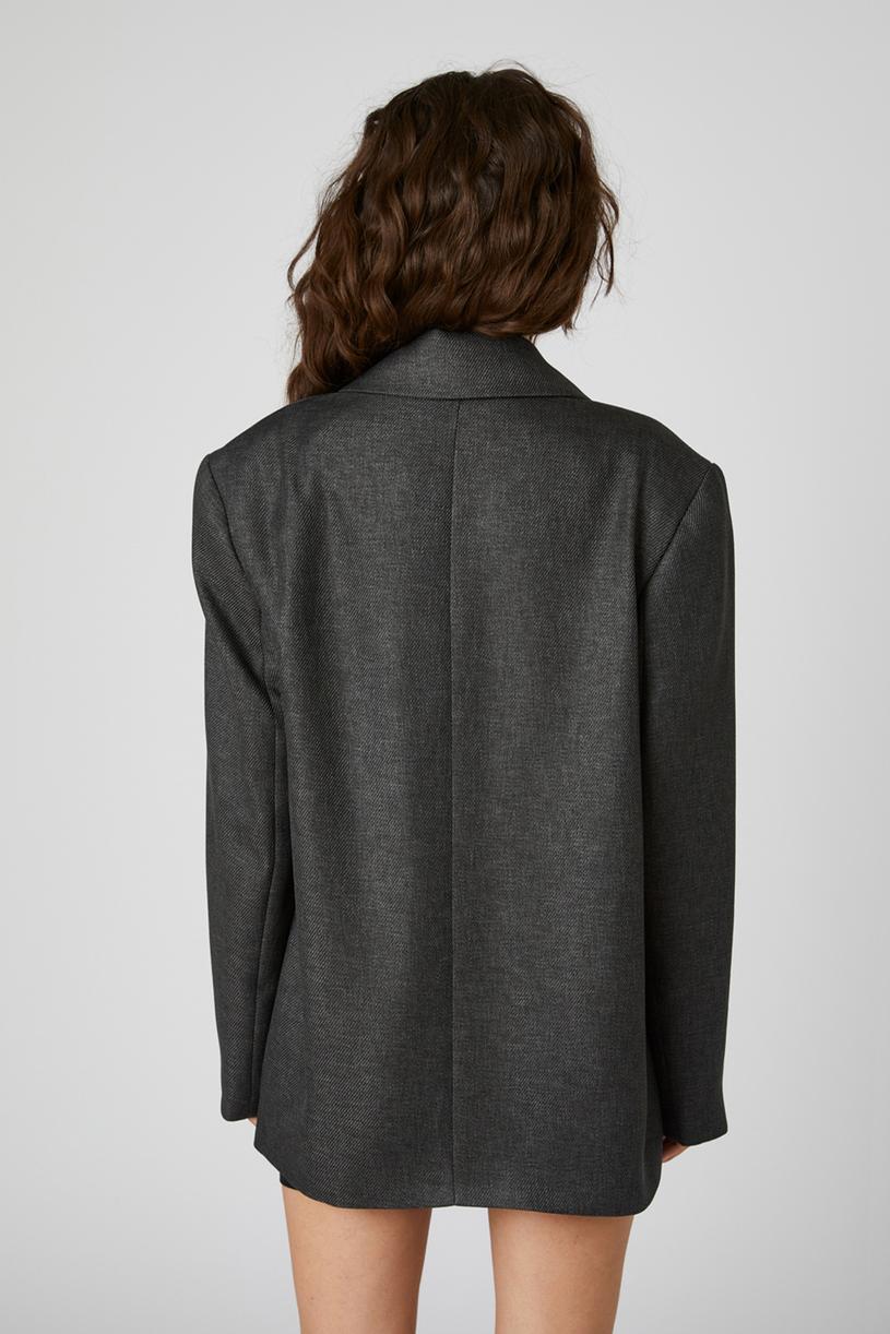 Anthracite Oversize Blazer Jacket