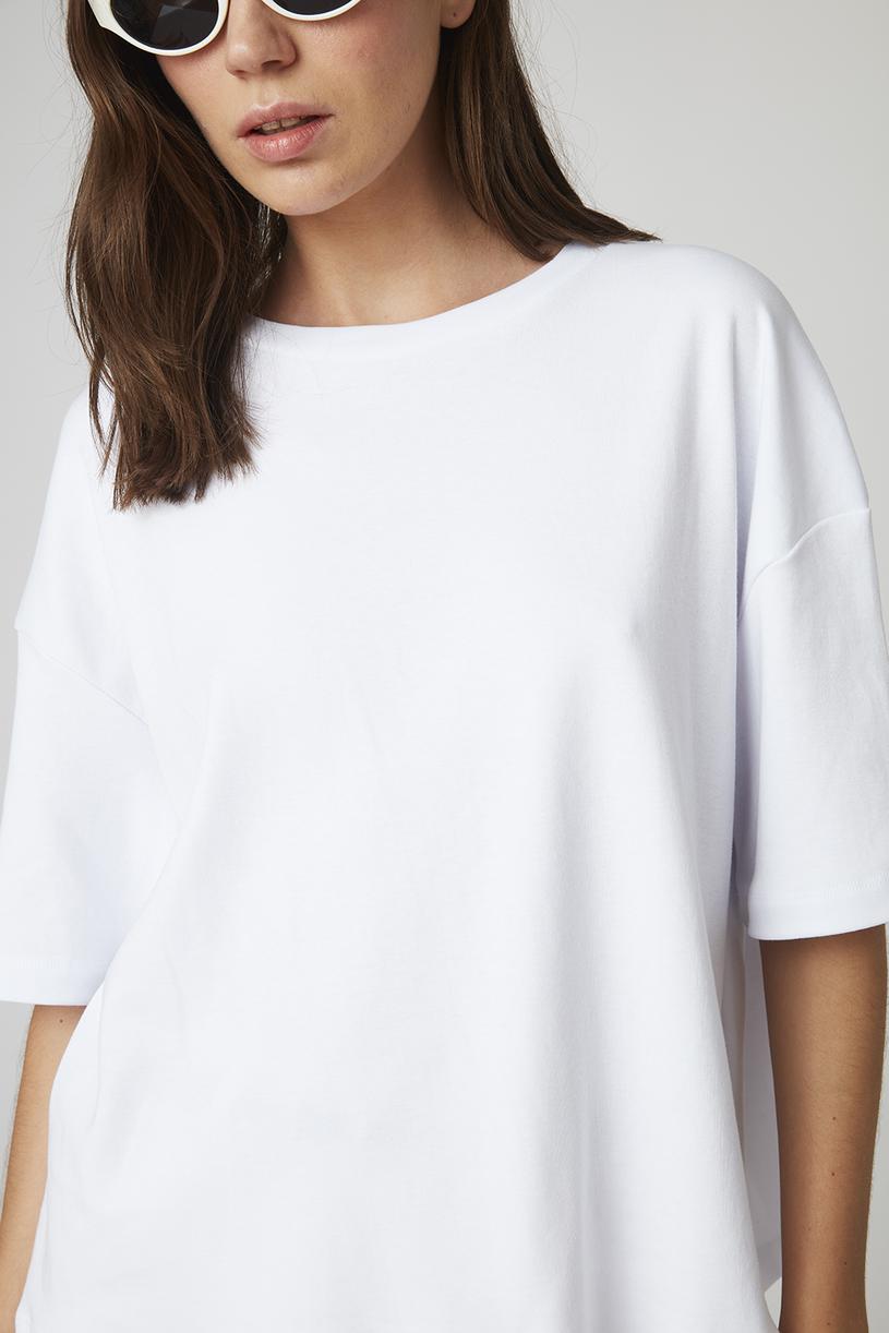 White Oversize Short Tshirt