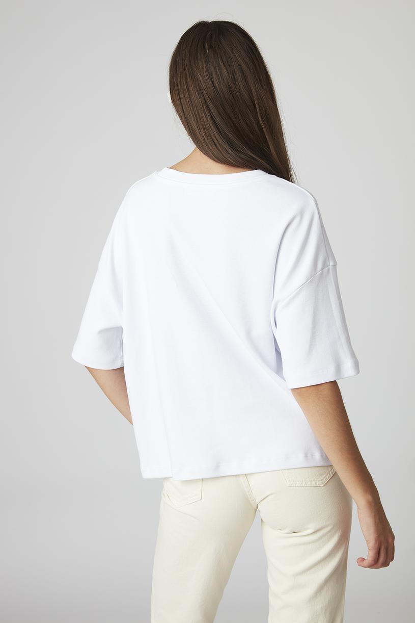 White Oversize Short Tshirt