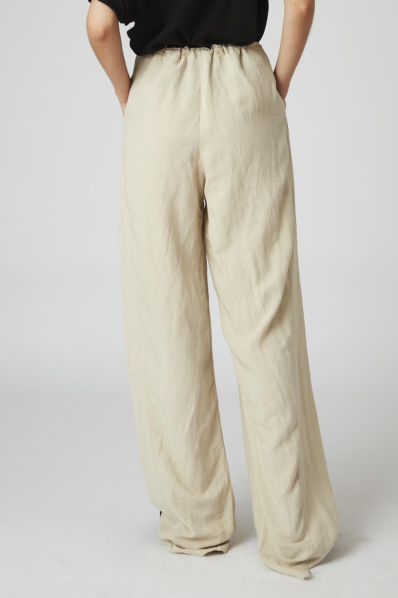 Cream Asymmetric Bohemian Pants