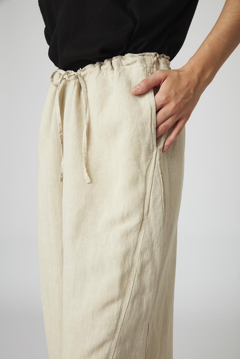 Cream Asymmetric Bohemian Pants