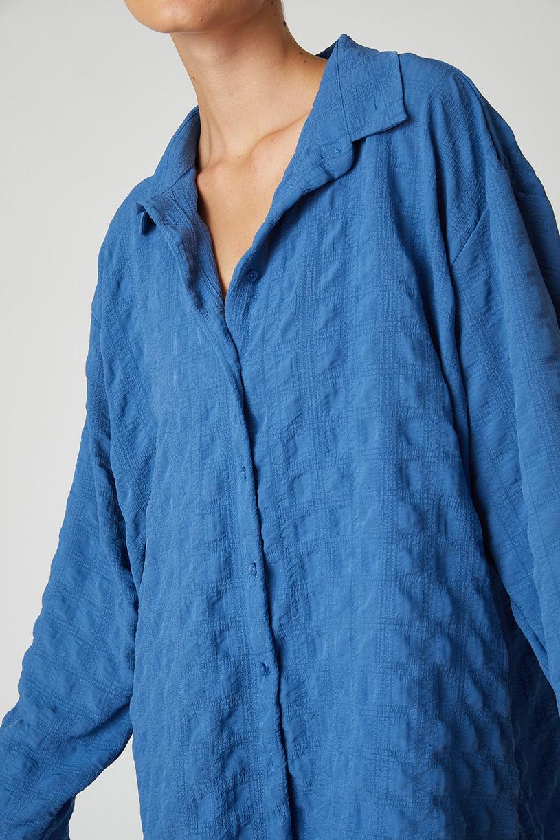 Blue Gofree Oversized Shirt
