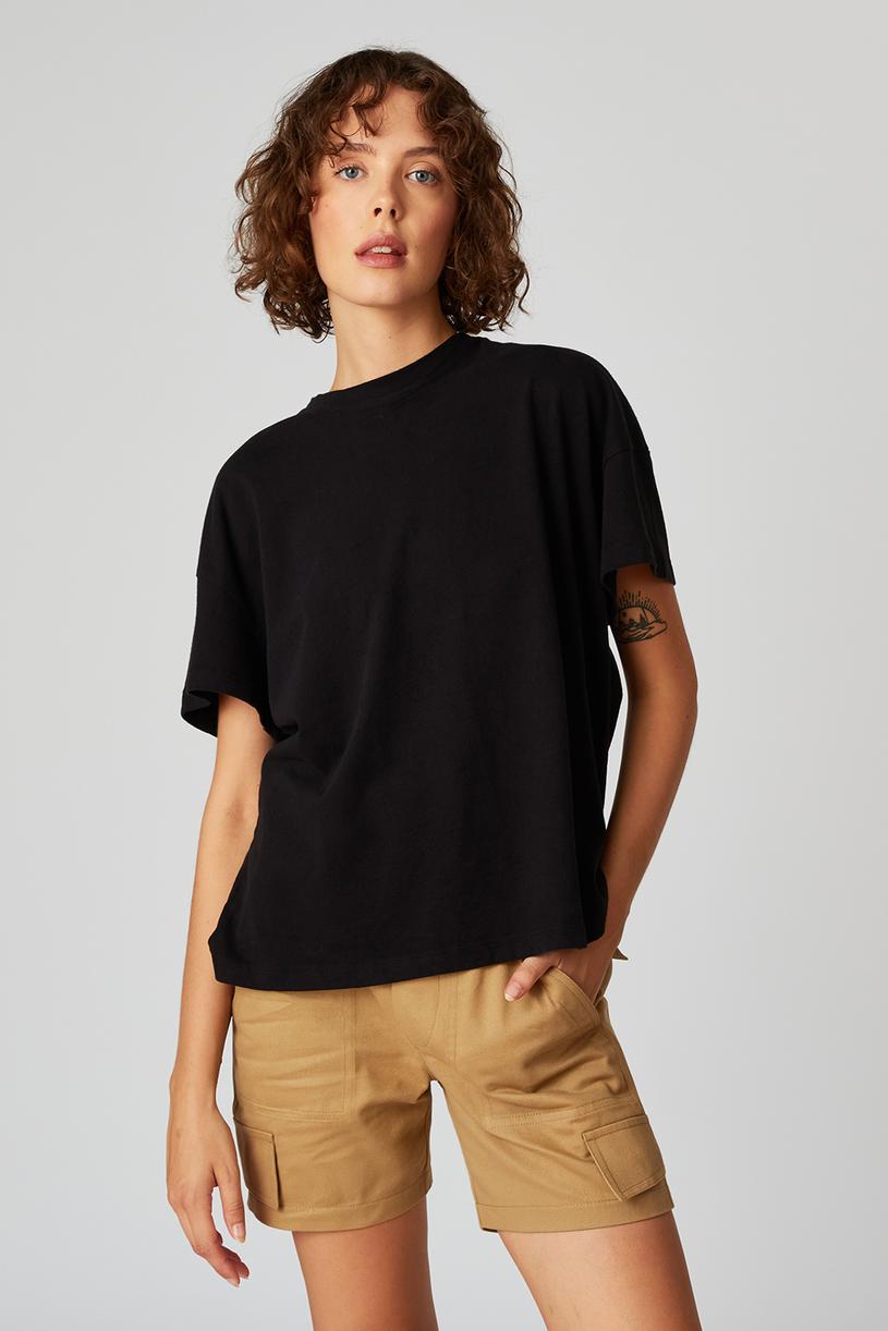 Siyah Oversize Basic Tshirt