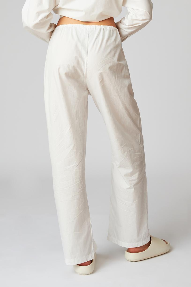 White Poplin Pants