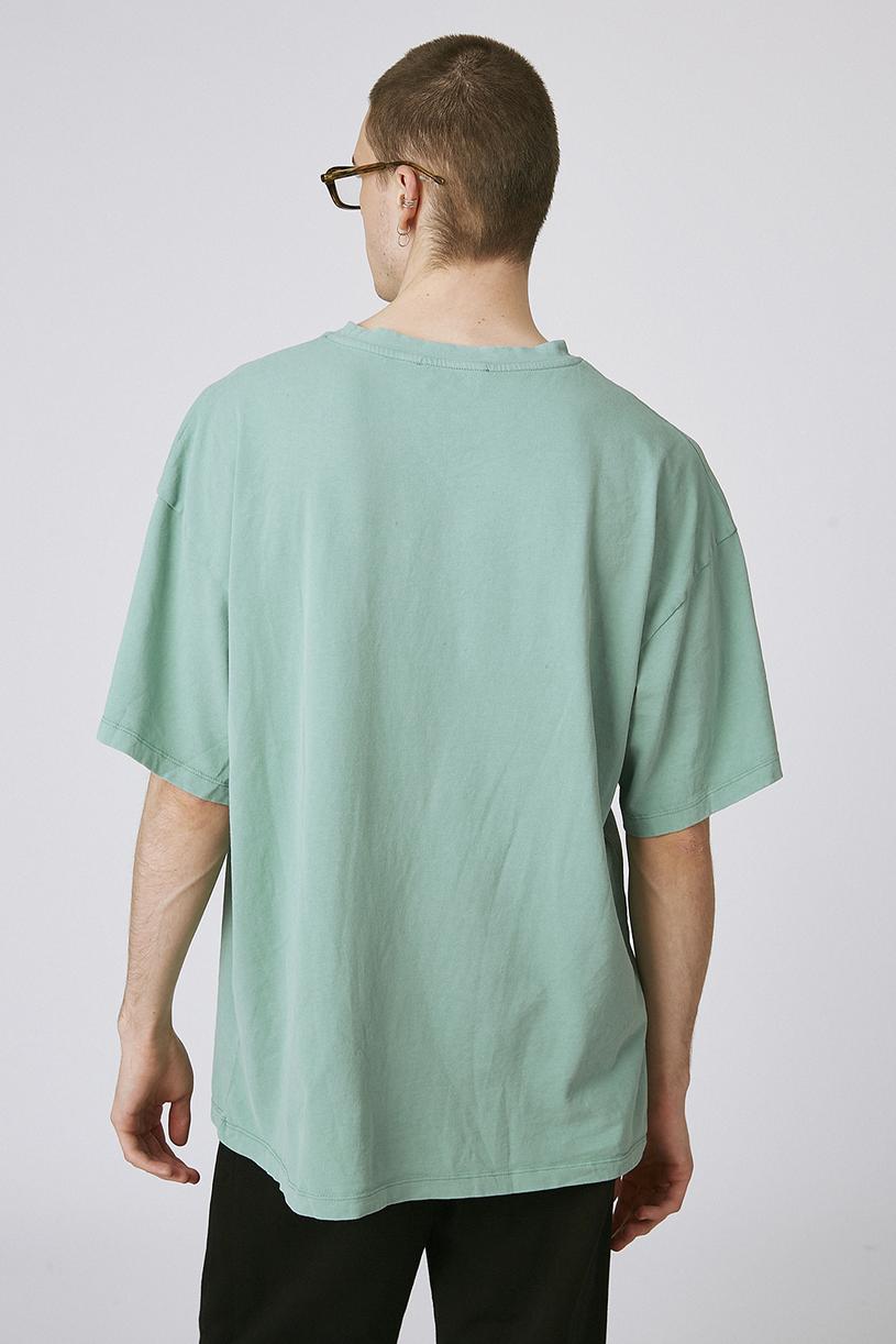 Yeşil Yıkamalı Oversize Tshirt