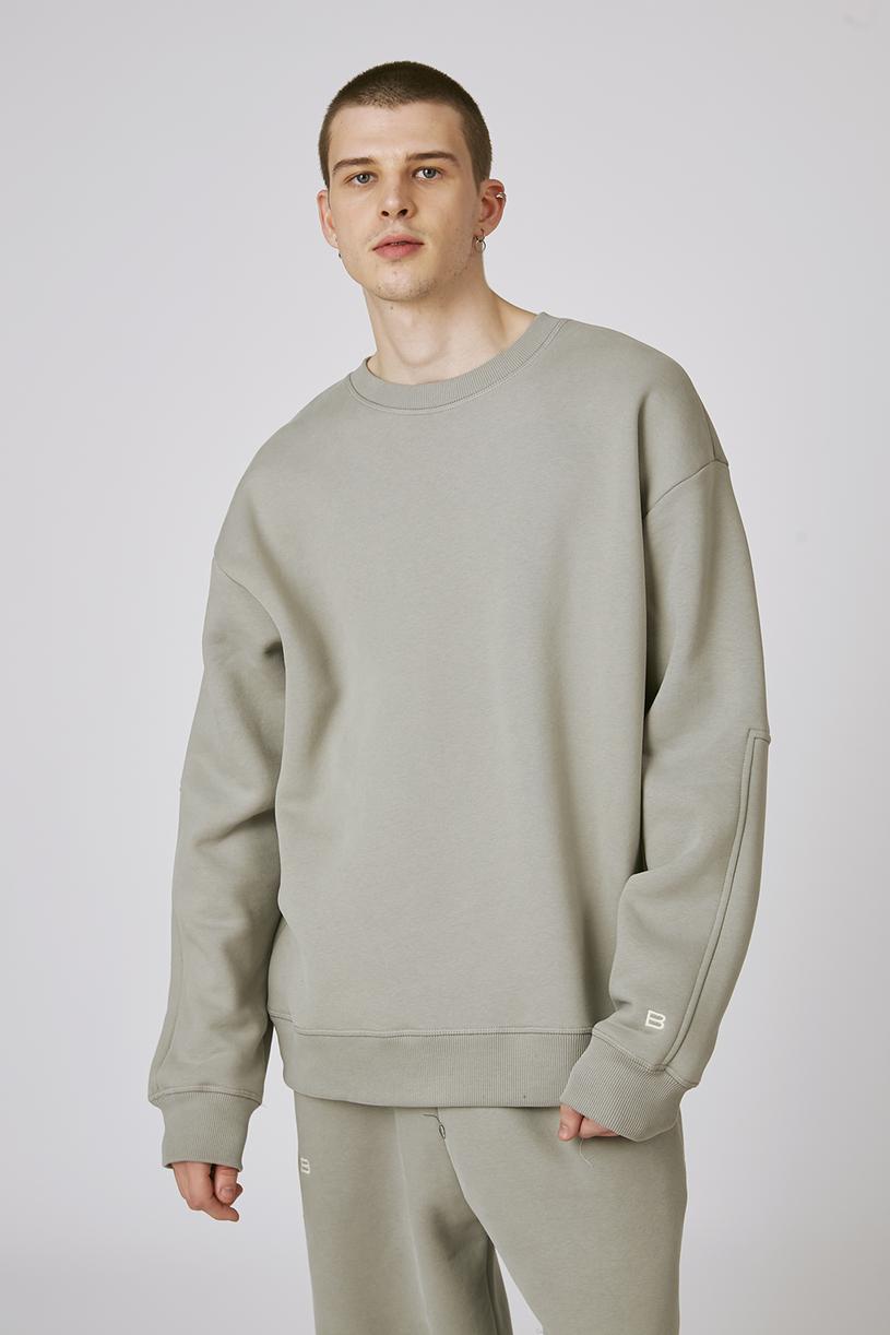 Küf Yeşili Oversize Basic Sweatshirt