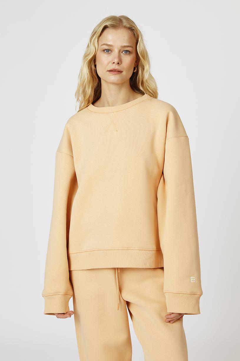 Şeftali Basic Oversize Sweatshirt