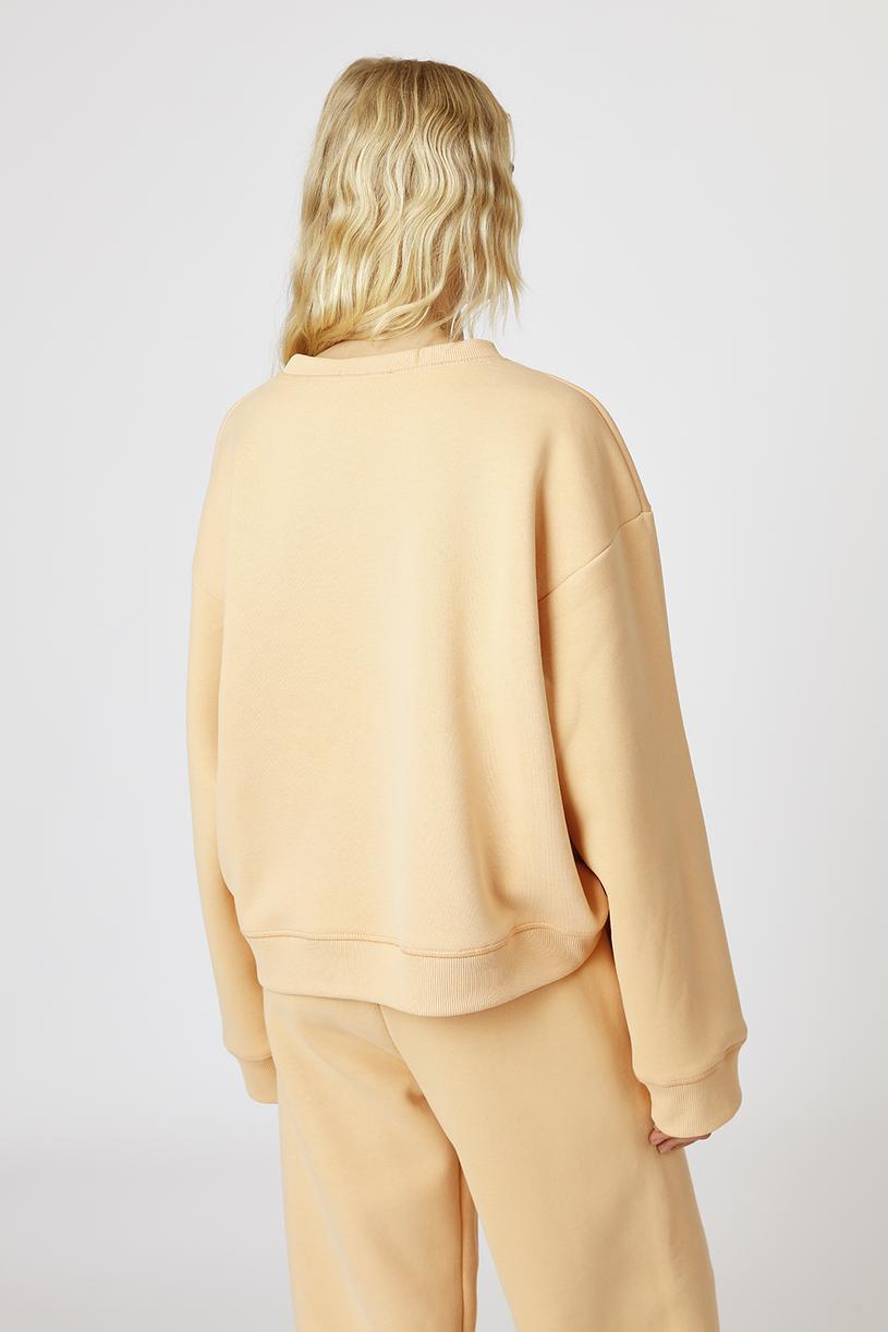 Şeftali Basic Oversize Sweatshirt