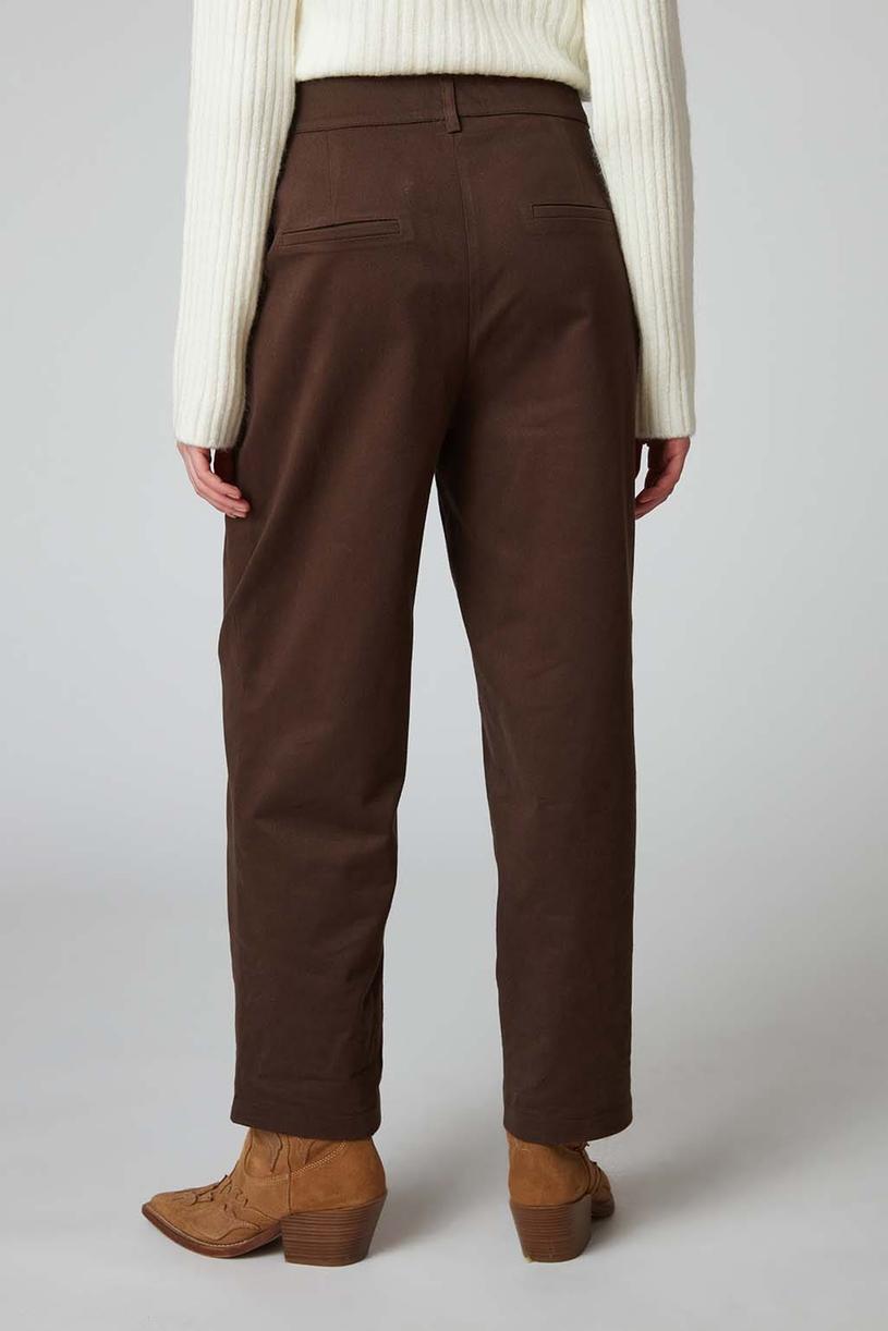 Brown Pocket Detailed Pants