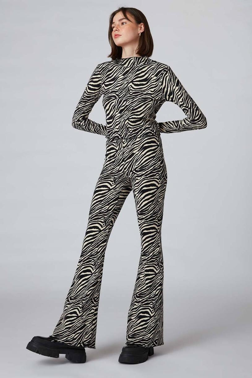 Black White Zebra Print Leggings