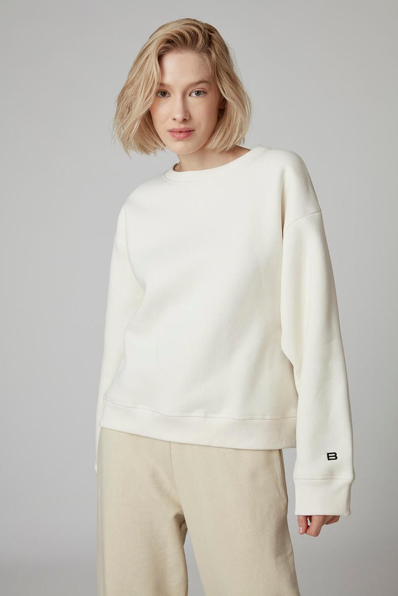 Beyaz Basic Oversize Sweatshirt