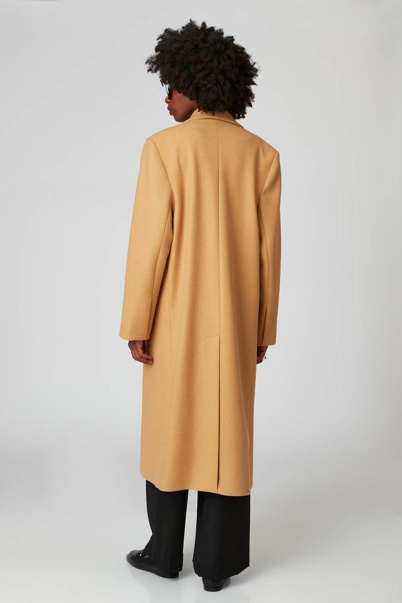 Camel Oversize Wool Mix Coat