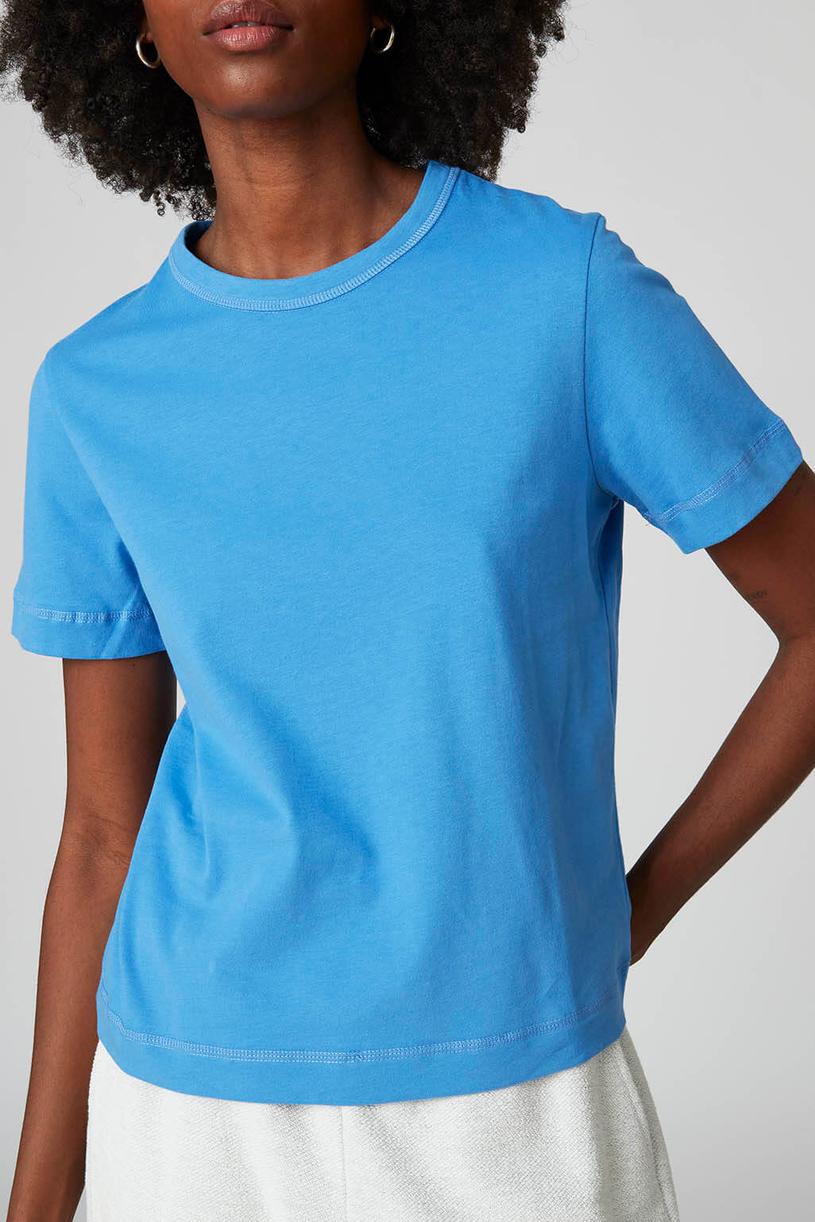 Mavi Kısa Kollu Basic Tshirt