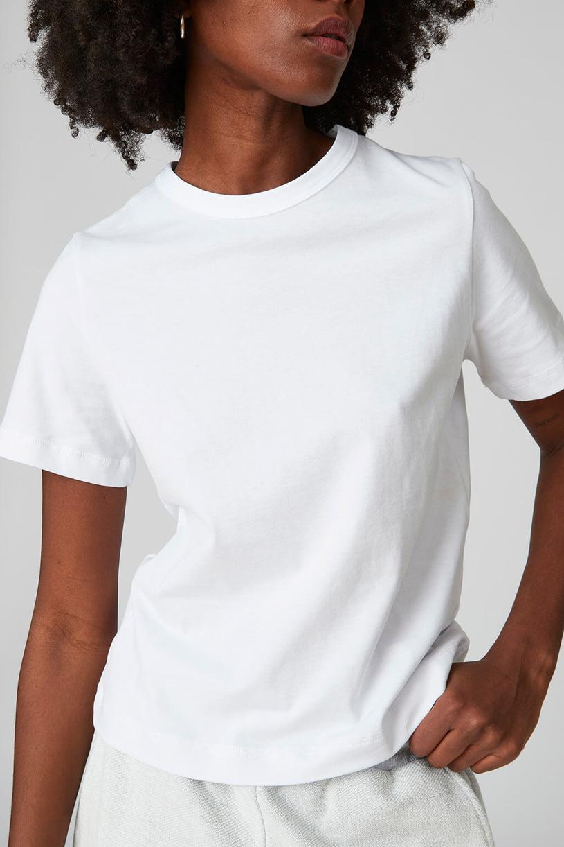 Beyaz Kısa Kollu Basic Tshirt