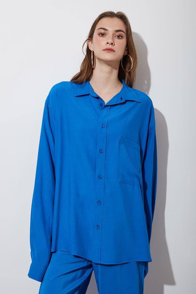 Blue Oversize Shirt