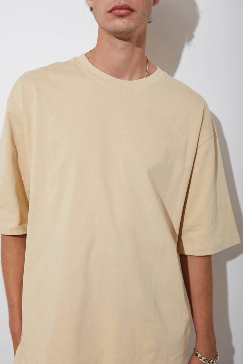 Cream Oversize Kompakt Tshirt