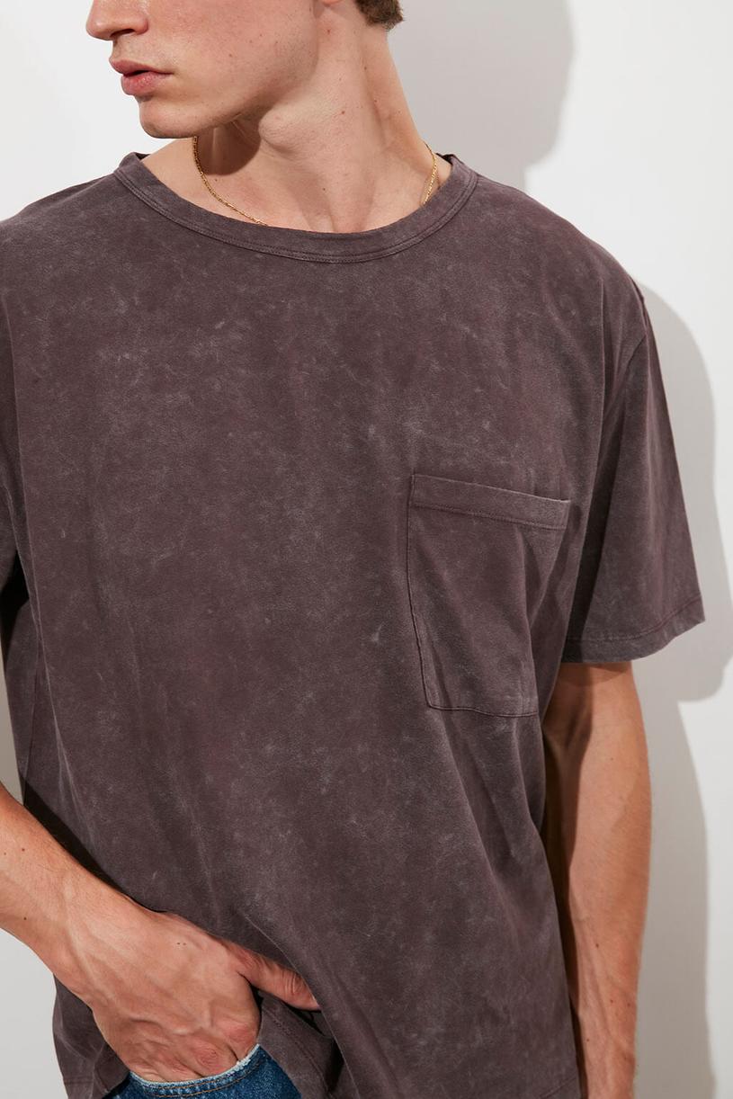 Brown Washed Oversize Tshirt