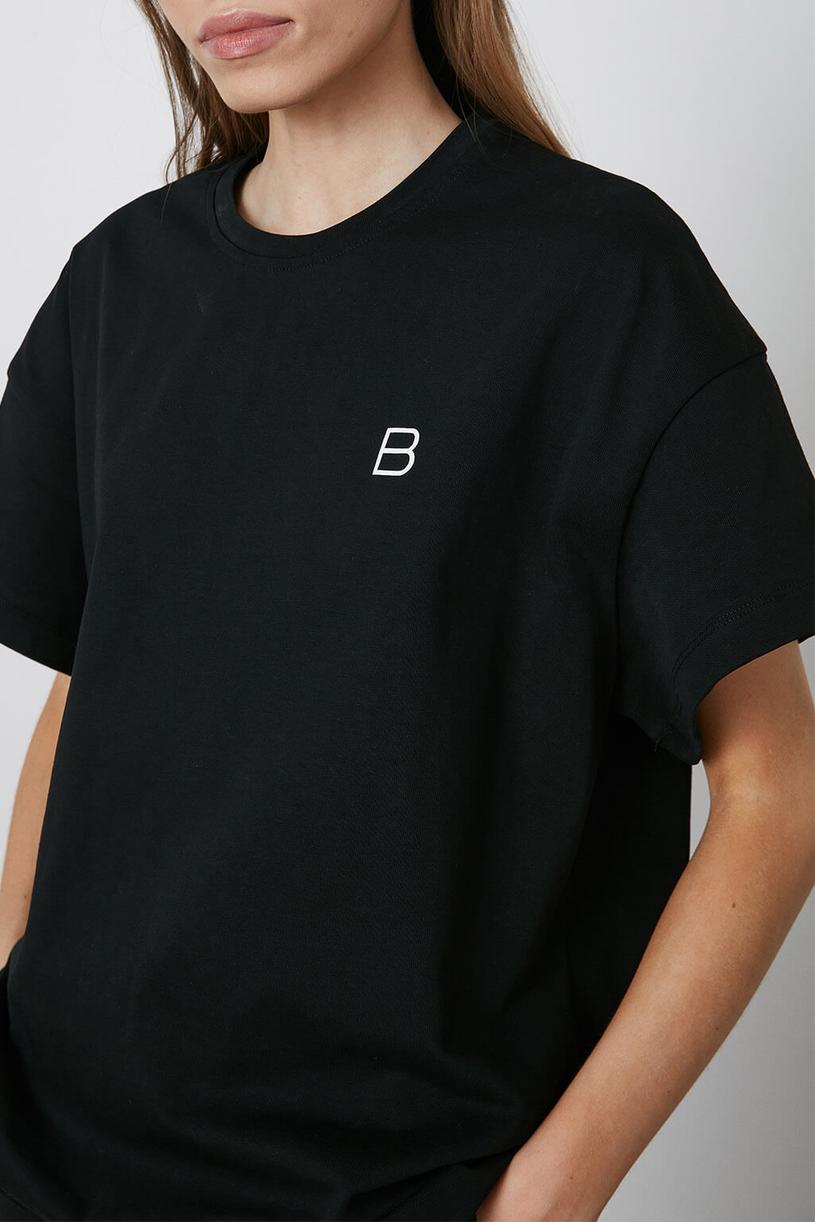 Black Printed Compakt Tshirt