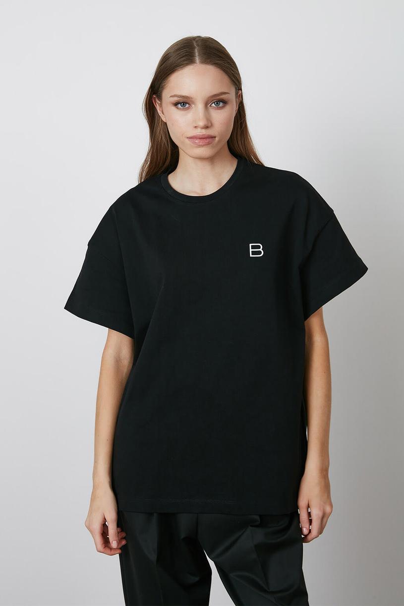 Black Printed Compakt Tshirt