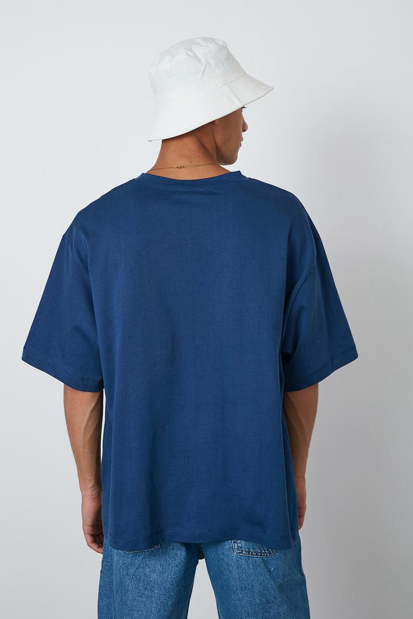 Navy Blue Compakt Tshirt With Pocket