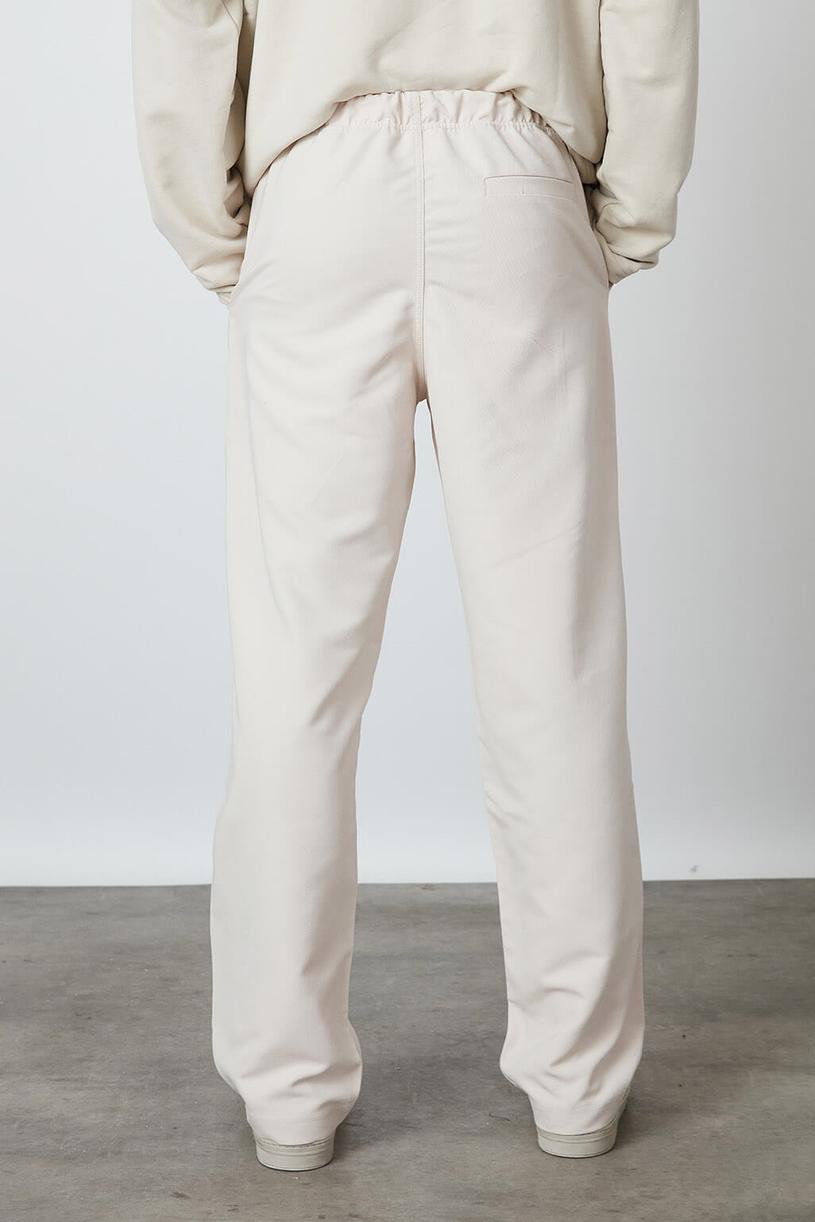 Cream Relaxed Slim Fit Pants