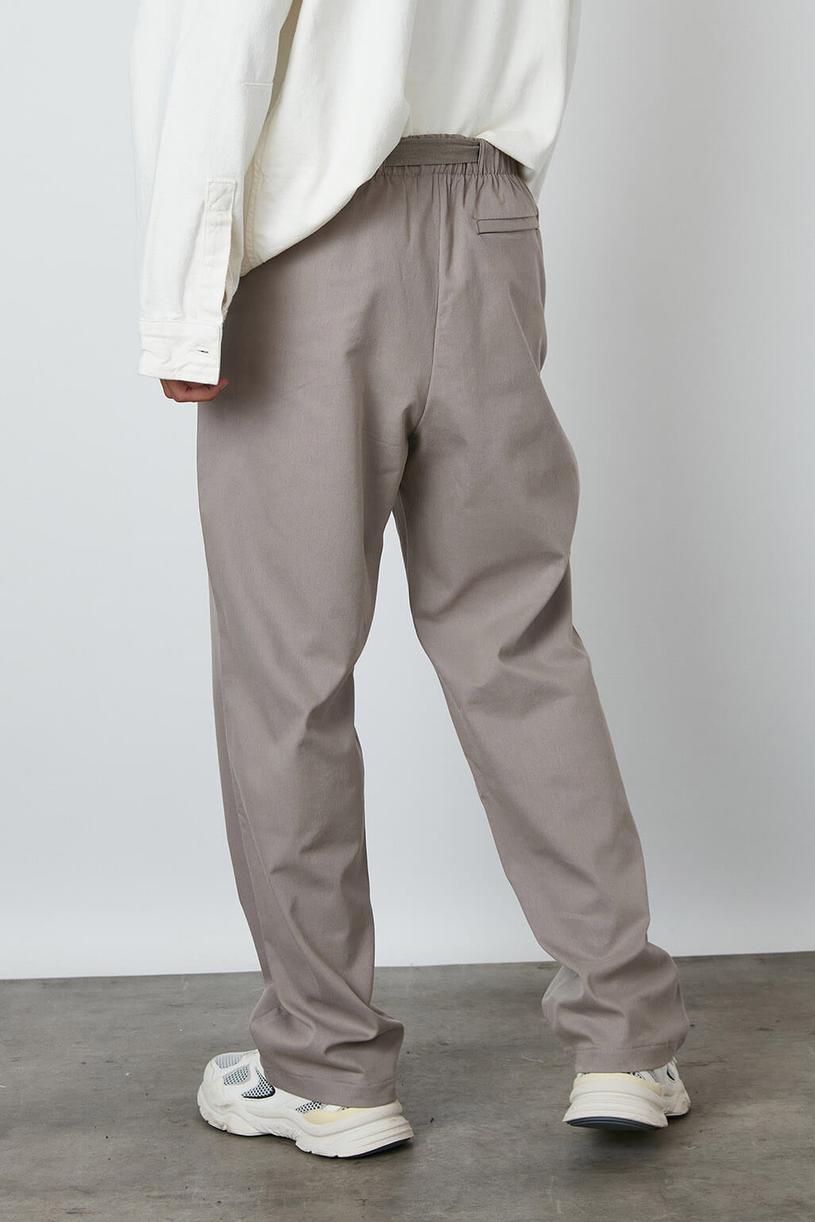 Grey Denim Look Elastic Pants