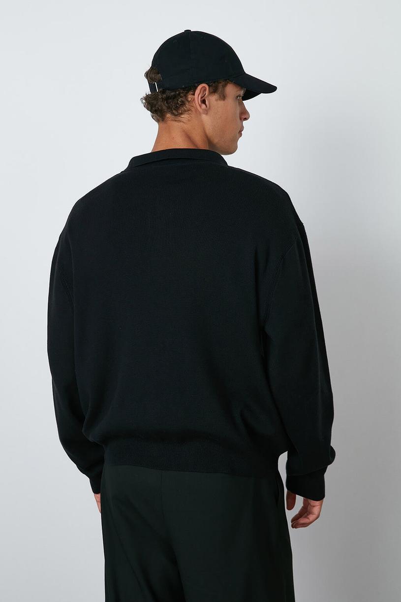 Black Polo Neck Oversize Sweather