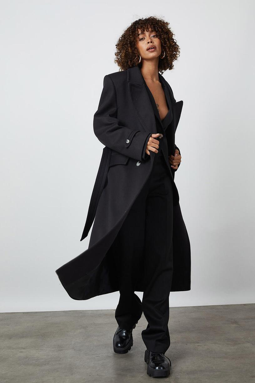 Black Oversize Cachet Coat