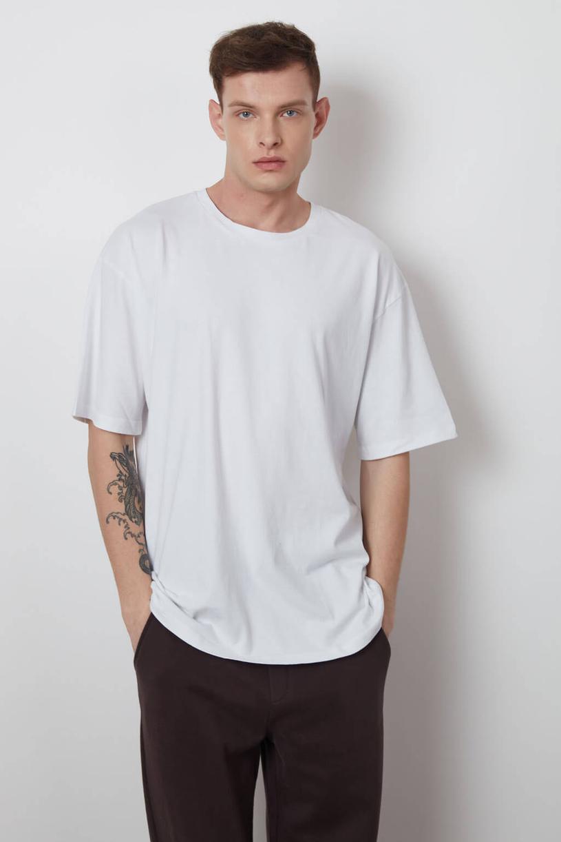 White Basic Oversize Tshirt