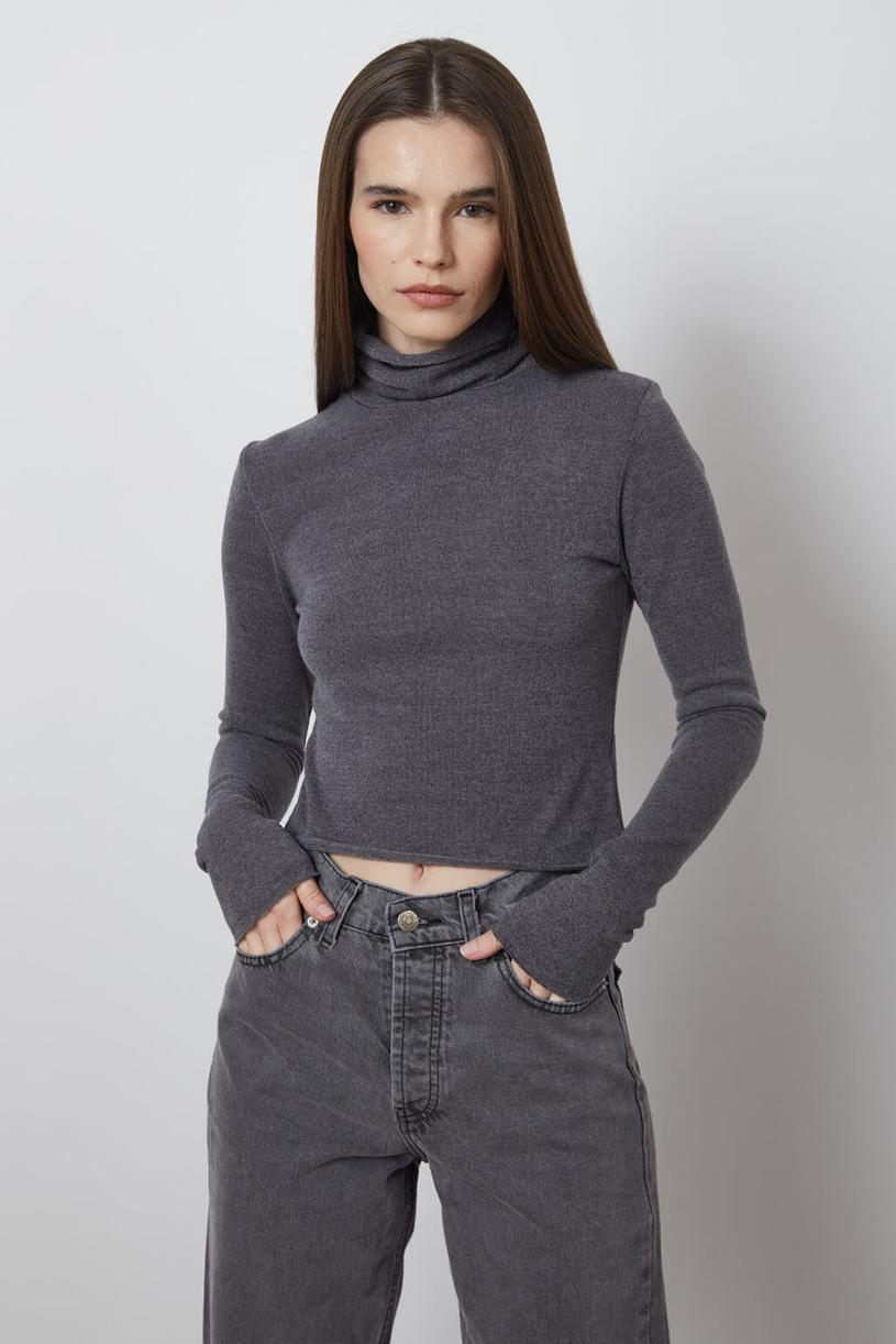 Anthracite High Neck Knitwear Body