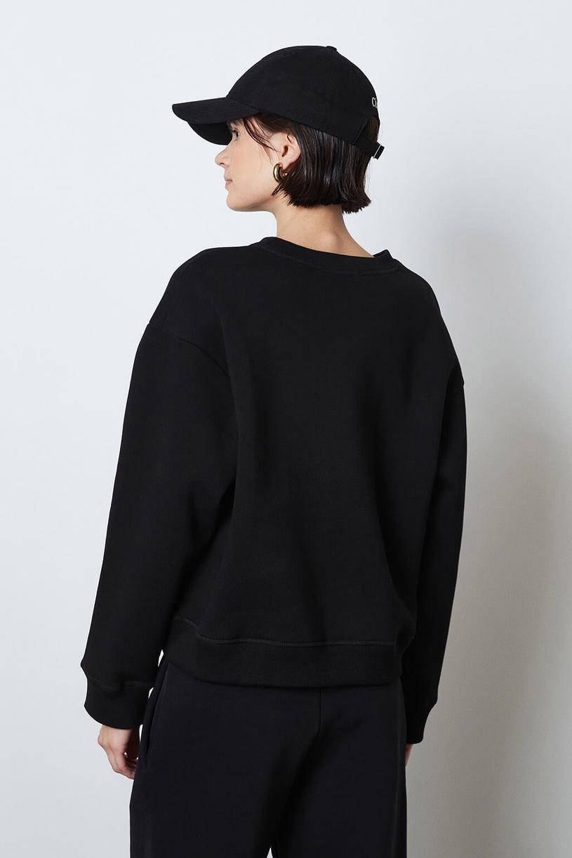 Black Basic Oversize Sweatshirt