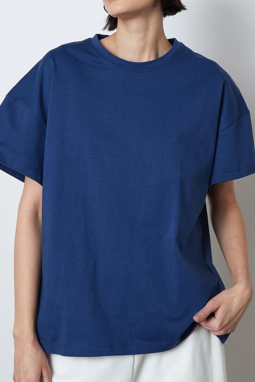 Navy Blue Oversize Compakt Tshirt